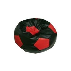 Sedací vak čierno červená futbalová lopta TiaHome