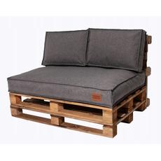 Golden Garden Paletové sedenie Golden Garden GG68 - podsedák a vankúš 120cm x 80cm x 15cm penový granulát melange tmavá 1