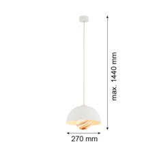 Argon 8443 - Luster na lanku PIAVA 1xE14/7W/230V alabaster biela