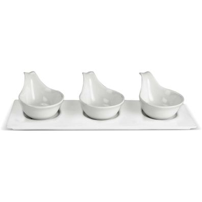 Lamart LT9218 4 dielna servírovacia sada misiek Dine, 34 x 12 cm