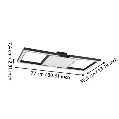 Eglo 390019 - LED Stmievateľné stropné svietidlo MACELLARA LED/26,2W/230V + DO