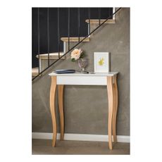 Biely konzolový odkladací stolík Ragaba Console, dĺžka 65 cm