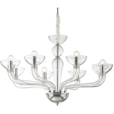 Ideal Lux - Luster na reťazi CASANOVA 8xE14/40W/230V pr. 88 cm číra
