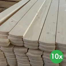 Plotovky, zaguľatená horná časť, balenie 10 ks, 20 x 95 x 1200 mm