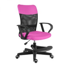 Detská stolička Neoseat MONKEY s podnožou — látka, čierna / ružová