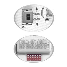 Ecolite WMAT350/HF-25W/CR - LED Stropné svietidlo so senzorom LED/25W/230V čierna