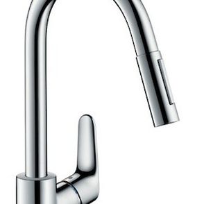 Drezová batéria Hansgrohe Focus M41 s vyťahovacou spŕškou, 2 prúdy chróm 31815000