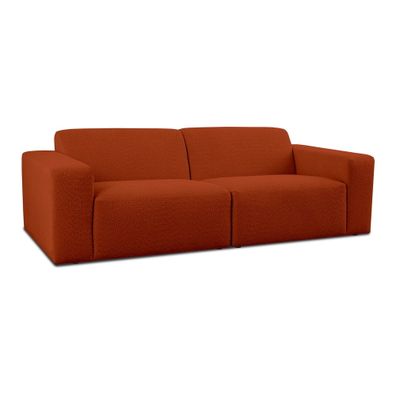Pohovka z textílie buklé v tehlovej farbe 228 cm Roxy – Scandic
