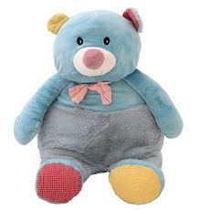 Plyšový MACKO BOB 25 x 55 cm s detskou dekou 110 x 170 cm vo vnútri modrý