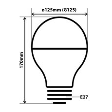 LED Žiarovka so zrkadlovým vrchlíkom DECOR MIRROR G125 E27/12W/230 4200K strieborná