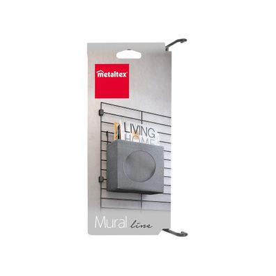 Sivý látkový komponent - úložný box 24x9 cm Mural – Metaltex