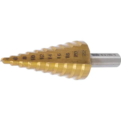 Stupňovitý kužeľový vrták 4 - 22 mm, HSS - B1618