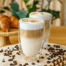 KONDELA Hotcool Typ 2 termo pohár na latte (2 ks) 450 ml priehľadná