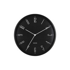 Karlsson 5988BK dizajnové nástenné hodiny čierne,priemer 30 cm