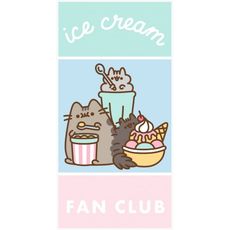 Bavlnená osuška mačička Pusheen - motiv Ice Cream Fan Club - 100% bavlna - 70 x 140 cm