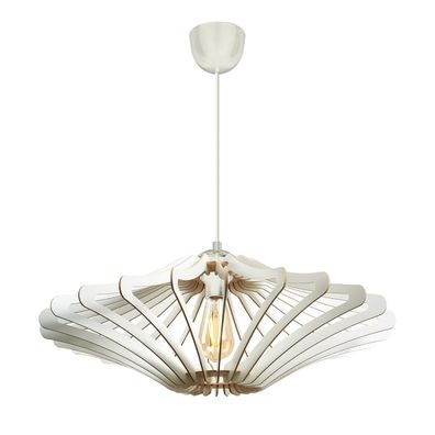 Luster na lanku 1xE27/60W/230V biela pr. 47 cm biela