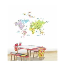 Detská mapa 135x65 cm World Map – Ambiance