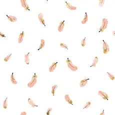 Detská tapeta 10 m x 50 cm Gold Feathers – Lilipinso