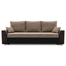 Veľká rozkladacia pohovka PAUL 1 PRO Hnedá eko-koža + Cappuccino