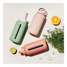 Silikónová slamka s čistiacou kefkou/s viečkom Clear – Muuki