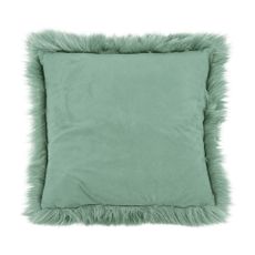 Zelený vankúš Tiseco Home Studio Sheepskin, 45 × 45 cm