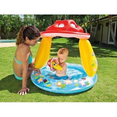 Intex Bazén, nafukovací bazénik pre deti, strieška na muchotrávku, Intex 57114