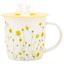 Altom Porcelánový hrnček Marigolds so silikónovým viečkom, 360 ml