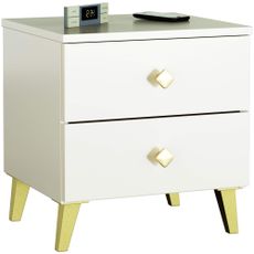 Ak furniture Noční stolek MOBI K-02 kašmír/zlatý