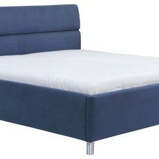 Esposa ČALÚNENÁ POSTEĽ, 180/200 cm, textil, tmavomodrá