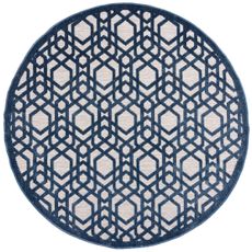 Flair Rugs Kusový koberec Piatto Oro Blue kruh – na von aj na doma - 160x160 (priemer) kruh cm
