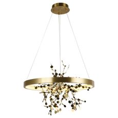 LED Stmievateľný luster na lanku LED/40W/230V 3000-6500K zlatá + diaľkové ovládanie