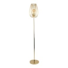 Stojacia lampa v zlatej farbe Leitmotiv Lucid, výška 150 cm