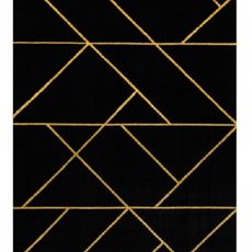 Dywany Łuszczów Kusový koberec Emerald geometric 1012 black and gold - 120x170 cm