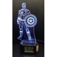 3Dmix 3DL-CRK035 – 3D LED nočná lampa - Kapitán Amerika (Captain America) (Crack základňa)