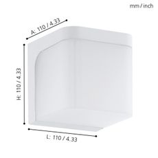 Eglo 96255 - LED Vonkajšie nástenné svietidlo JORBA LED/4,9W/230V IP44