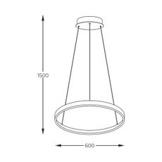 Zuma Line 2023201-BK60 - LED Luster na lanku BRENO LED/28W/230V 3000/4000/6000K
