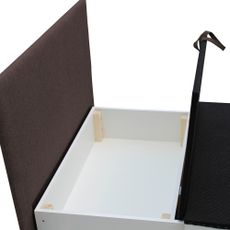 KONDELA Flik rozkladacie kreslo s úložným priestorom hnedá