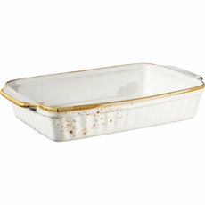 Mäser Zapekací mísa Pintar White hnedé bodky 30 x18,6 cm, M
