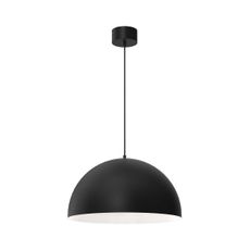 Luster na lanku SINGLE 1xE27/60W/230V pr. 50 cm čierna/biela