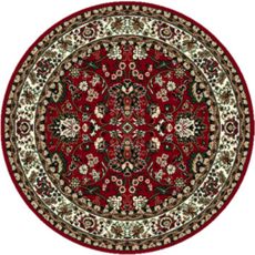 Alfa Carpets  Kusový koberec TEHERAN T-117 red kruh - 160x160 (priemer) kruh cm