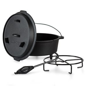 Klarstein Guernsey, prémiový liatinový hrniec, 4.5 barbecue hrniec, liatina, nožičky, veľkosť S/4,2 l