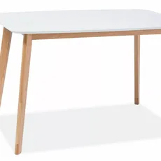 Signal Jídelní stůl Mosso I 120 cm bílý/kaučukové dřevo
