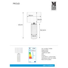 Markslöjd 107484 - Stolná lampa PROUD 1xE27/60W/230V