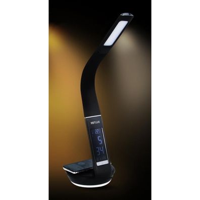 Retlux-LED Stmiev. lampa s bezdr. nab. Qi a displejom LED/6W/230V 3000/4000/6000K