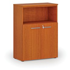 Kombinovaná kancelárska skriňa PRIMO WOOD, 800 x 420 x 1087 mm, čerešňa