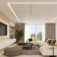 Sollux SL.1499 - Bodové svietidlo RING 6xGU10/10W/230V krémová