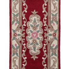 Flair Rugs koberce Ručne všívaný behúň Lotus premium Red - 67x210 cm