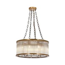 Závesný luster CRYSTALLINE na lanku 8xE27/40W/230V bronzový
