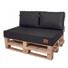 Golden Garden Paletové sedenie GG19 podsedák a vankúš 120cm x 80cm x 15cm Čierna