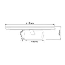 Zuma Line W89443-12W-BK - LED Osvetlenie zrkadla ALTER LED/12W/230V IP44 čierna